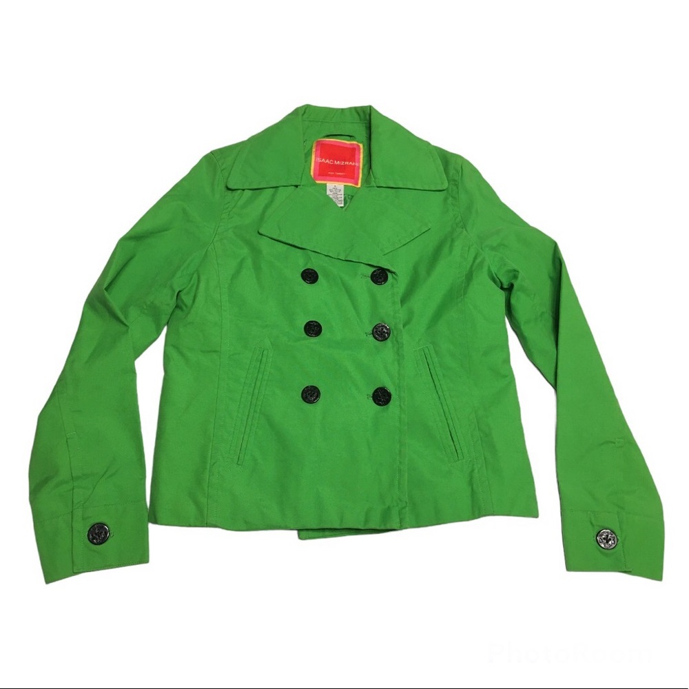 Isaac Mizrahi For Target Bright Green Coat Size Small